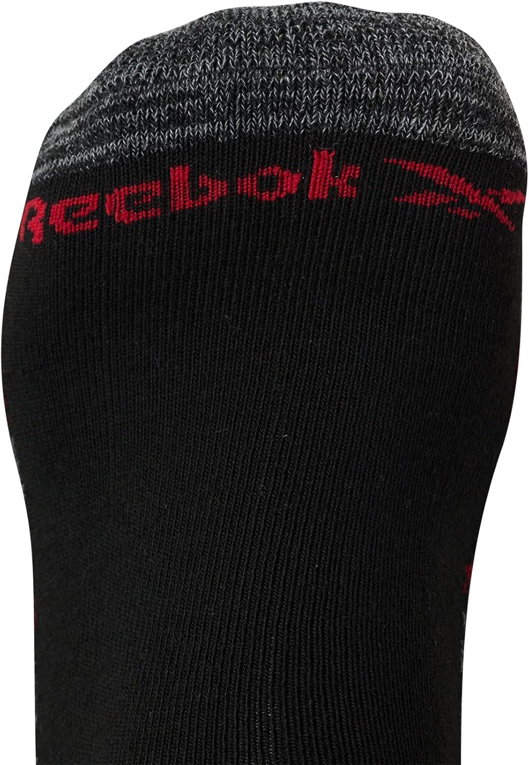 imageReebok Mens Quarter Socks  6 Pack Cushion Quarter Cut Ankle Socks for Men  Breathable Mens Athletic Socks Size 6125Midnight Black