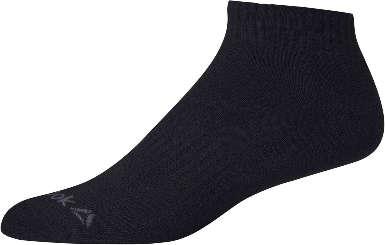 imageReebok Mens Quarter Socks  6 Pack Cushion Quarter Cut Ankle Socks for Men  Breathable Mens Athletic Socks Size 6125Slate GreyBlack