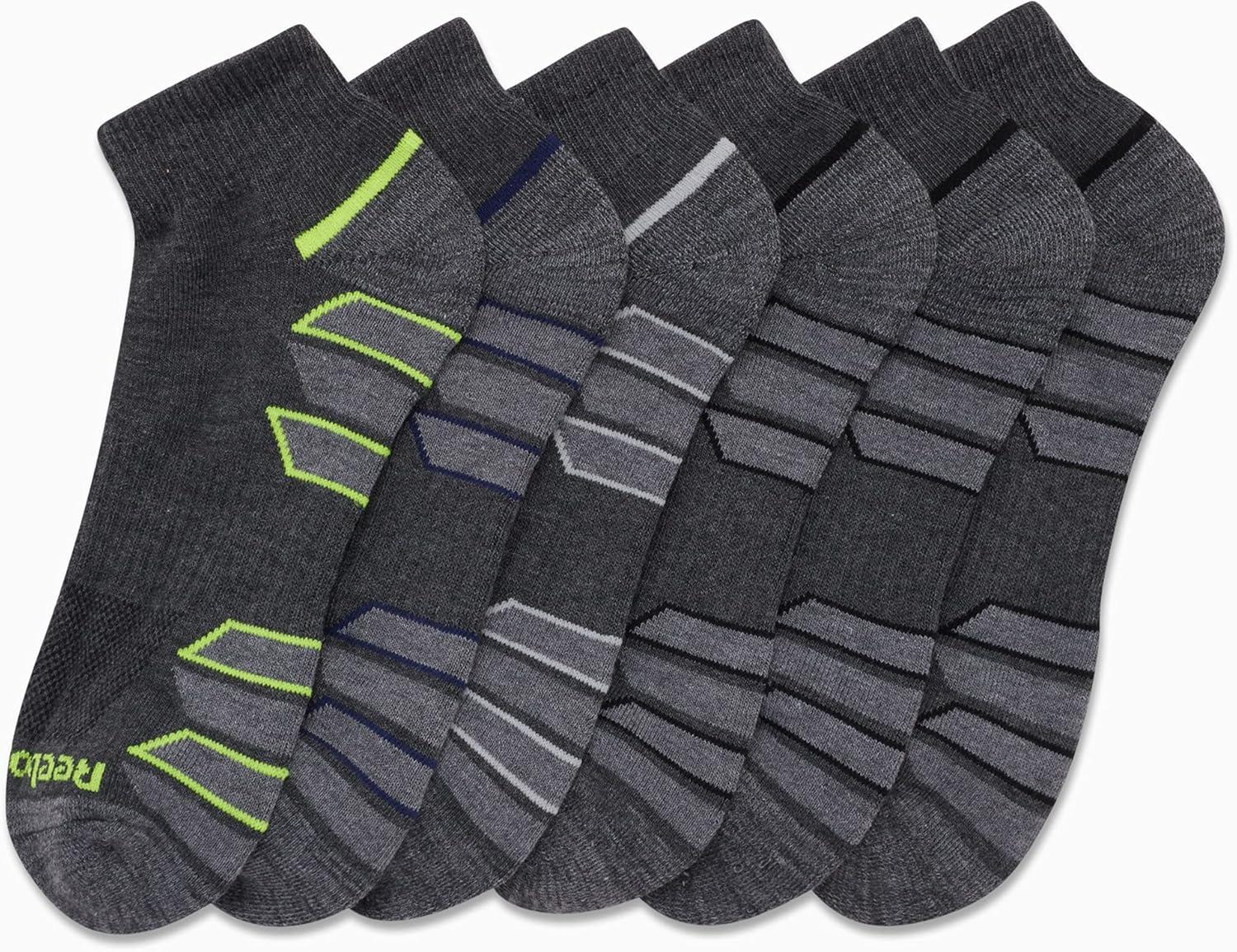 imageReebok Mens Quarter Socks  6 Pack Cushion Quarter Cut Ankle Socks for Men  Breathable Mens Athletic Socks Size 6125Solid Grey