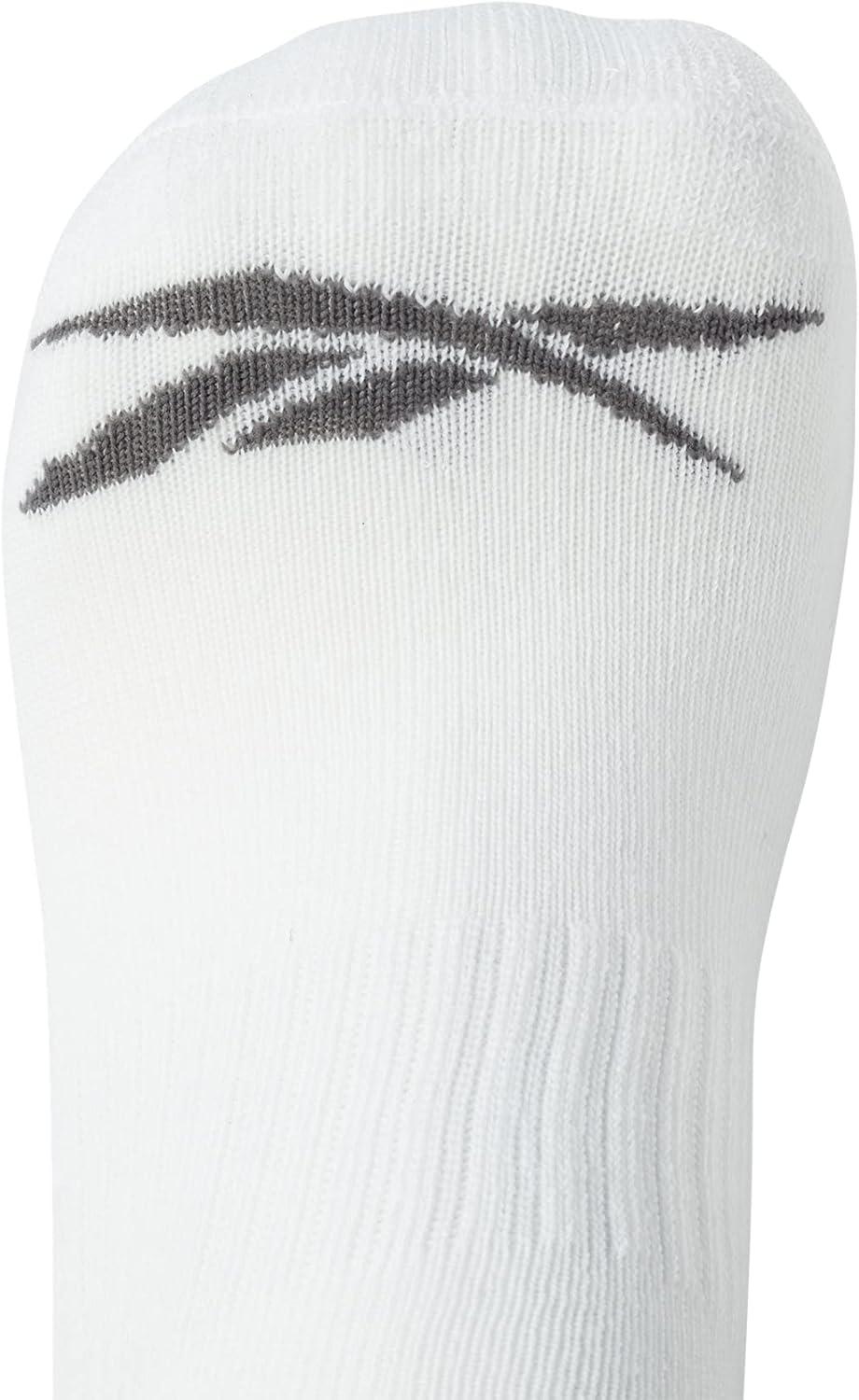 imageReebok Mens Quarter Socks  6 Pack Cushion Quarter Cut Ankle Socks for Men  Breathable Mens Athletic Socks Size 6125White