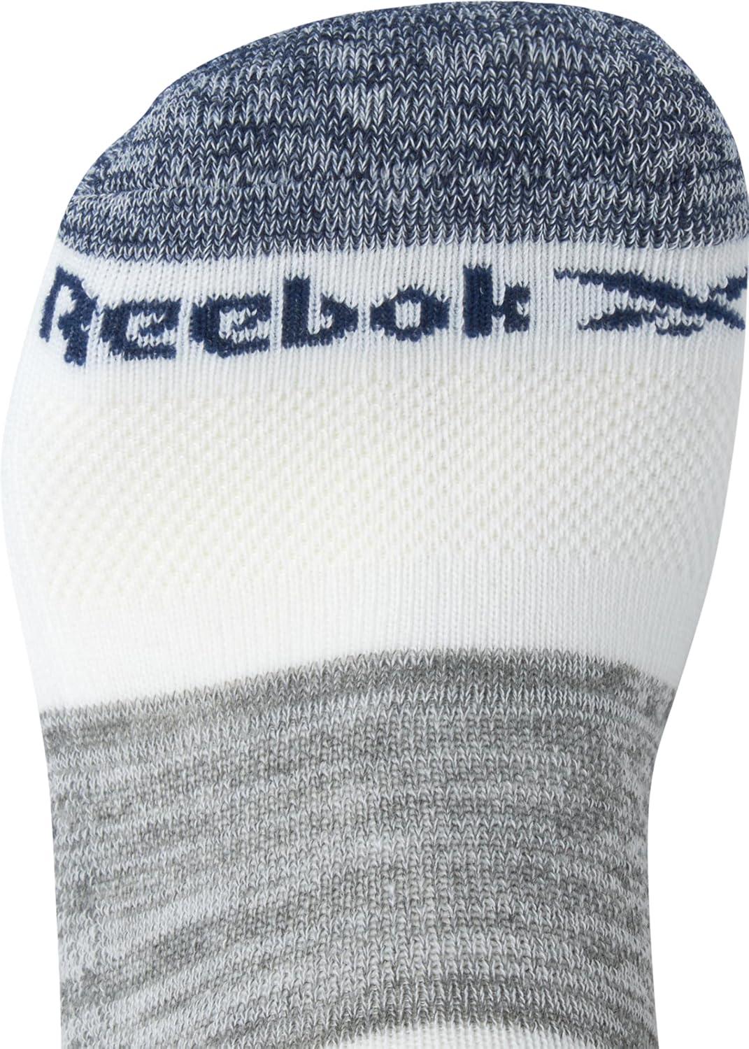 imageReebok Mens Quarter Socks  6 Pack Cushion Quarter Cut Ankle Socks for Men  Breathable Mens Athletic Socks Size 6125WhiteGrey 2