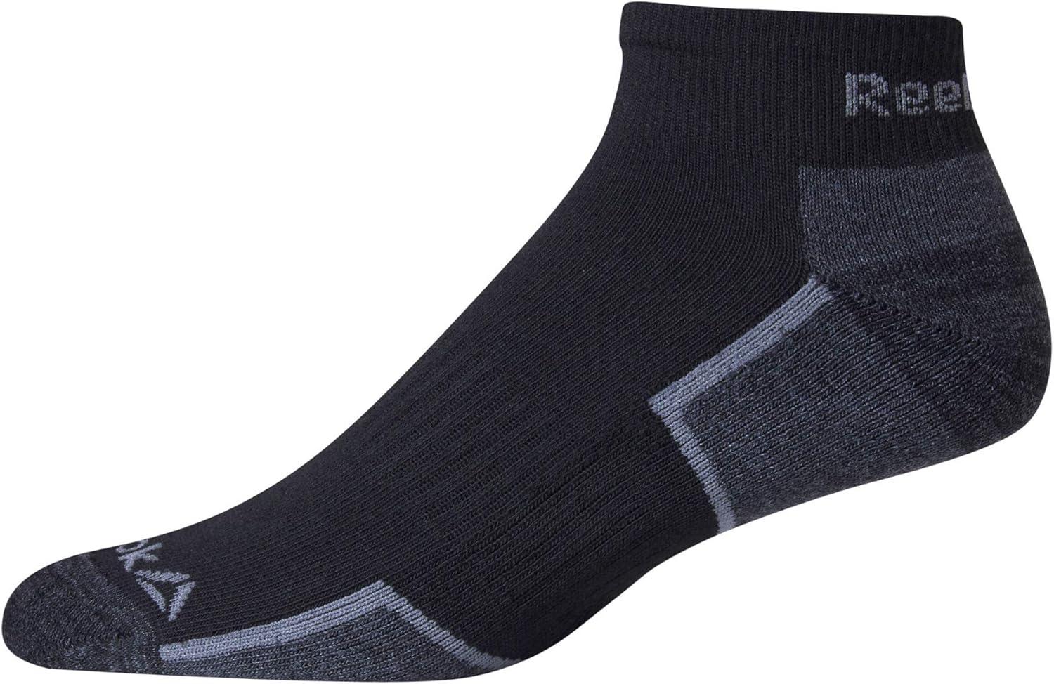imageReebok Mens Quarter Socks  6 Pack Cushion Quarter Cut Ankle Socks for Men  Breathable Mens Athletic Socks Size 6125YellowBlack