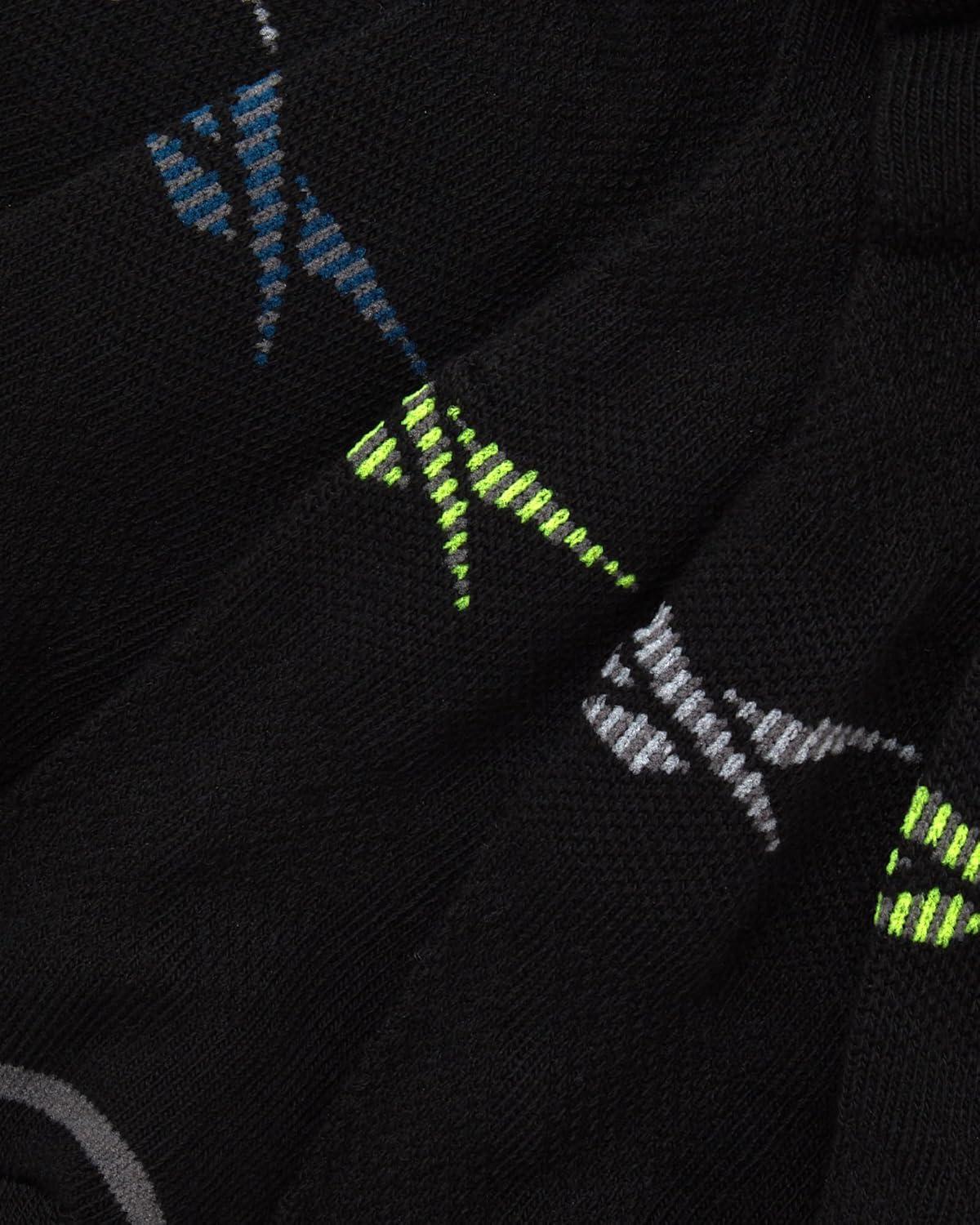 imageReebok Mens Quarter Socks  6 Pack Moisture Wicking Performance Stretch Athletic Ankle Socks for Men Sizes 6125All Black