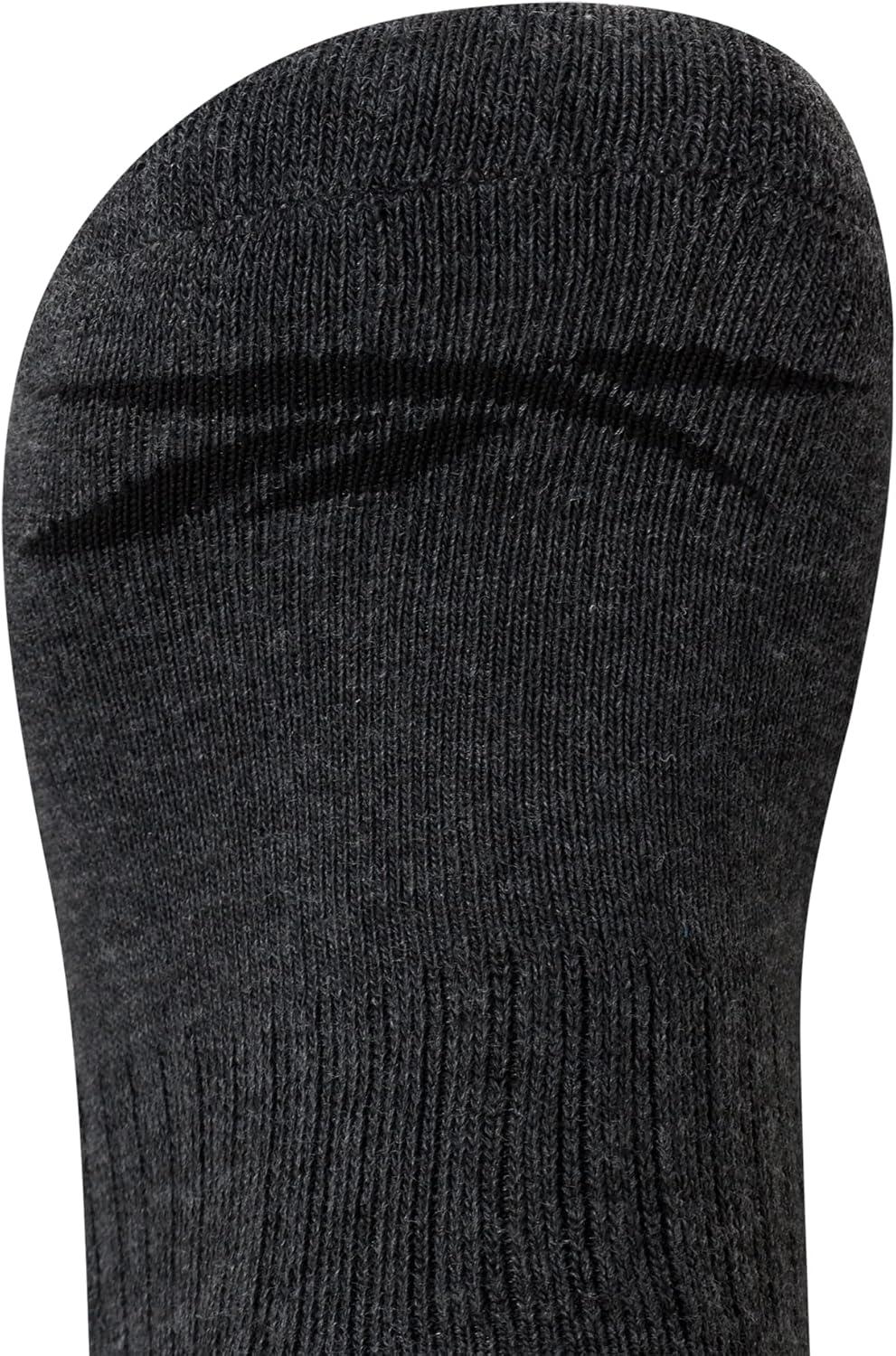 imageReebok Mens Quarter Socks  6 Pack Moisture Wicking Performance Stretch Athletic Ankle Socks for Men Sizes 6125BlackGrey Logo