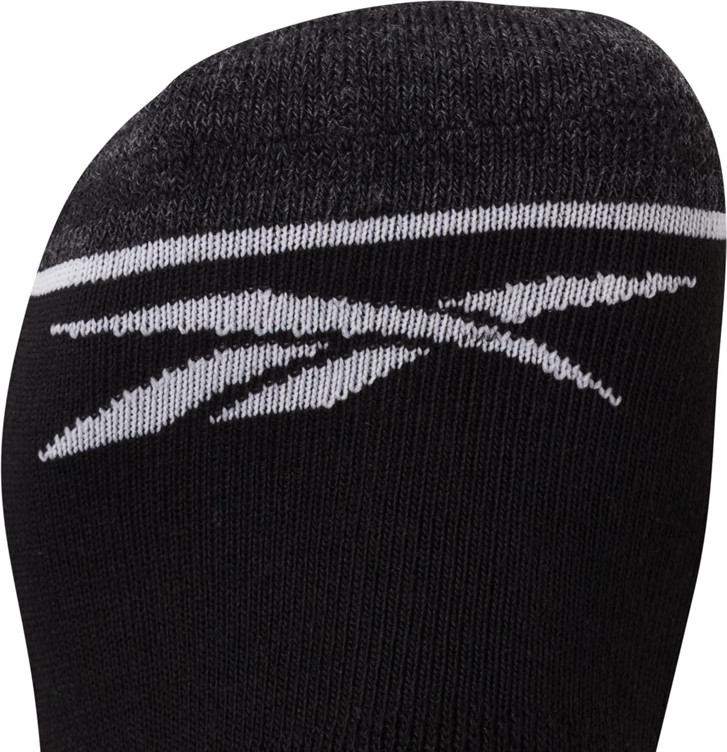 imageReebok Mens Quarter Socks  6 Pack Moisture Wicking Performance Stretch Athletic Ankle Socks for Men Sizes 6125GreyBlack