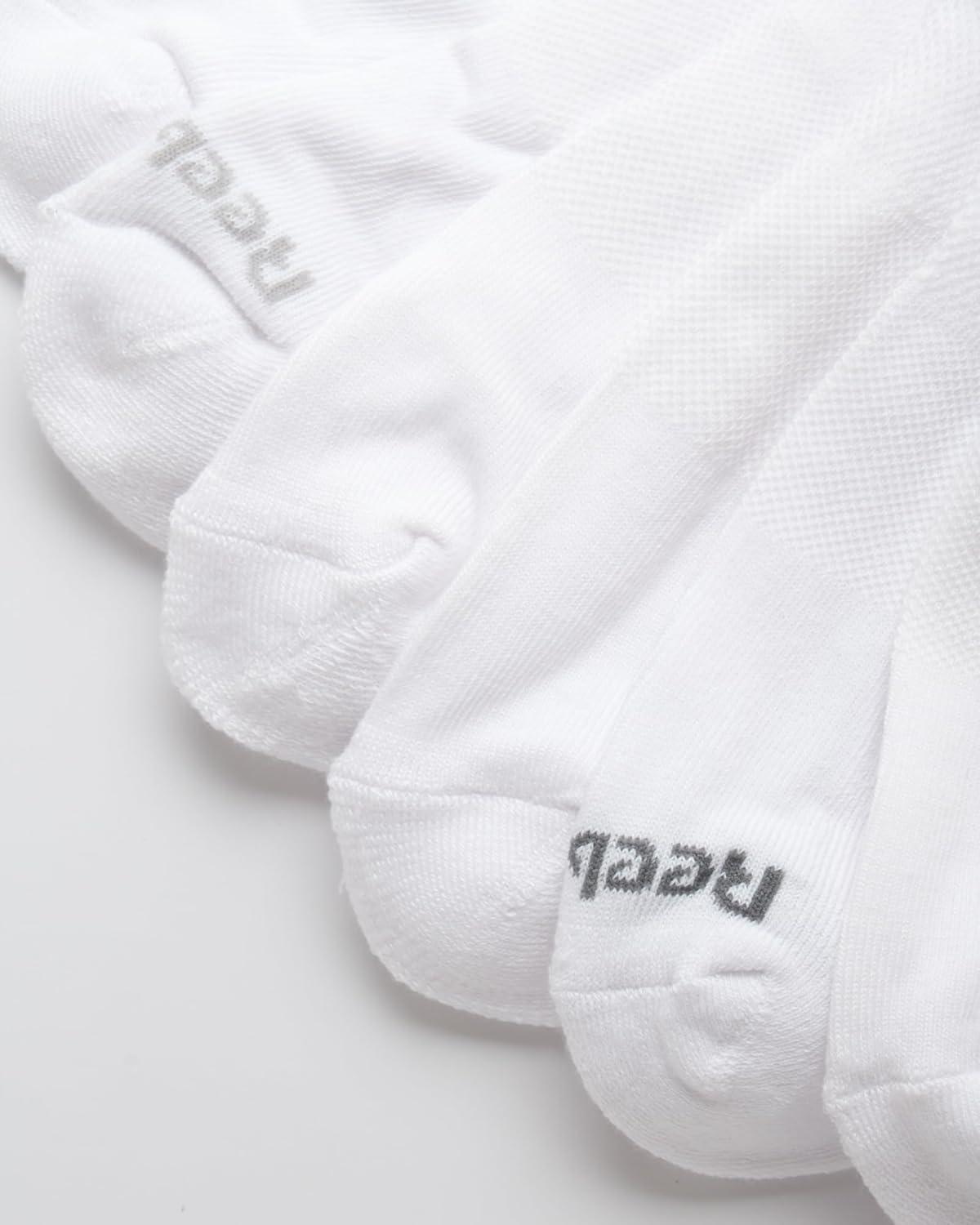 imageReebok Mens Quarter Socks  6 Pack Moisture Wicking Performance Stretch Athletic Ankle Socks for Men Sizes 6125Pure White