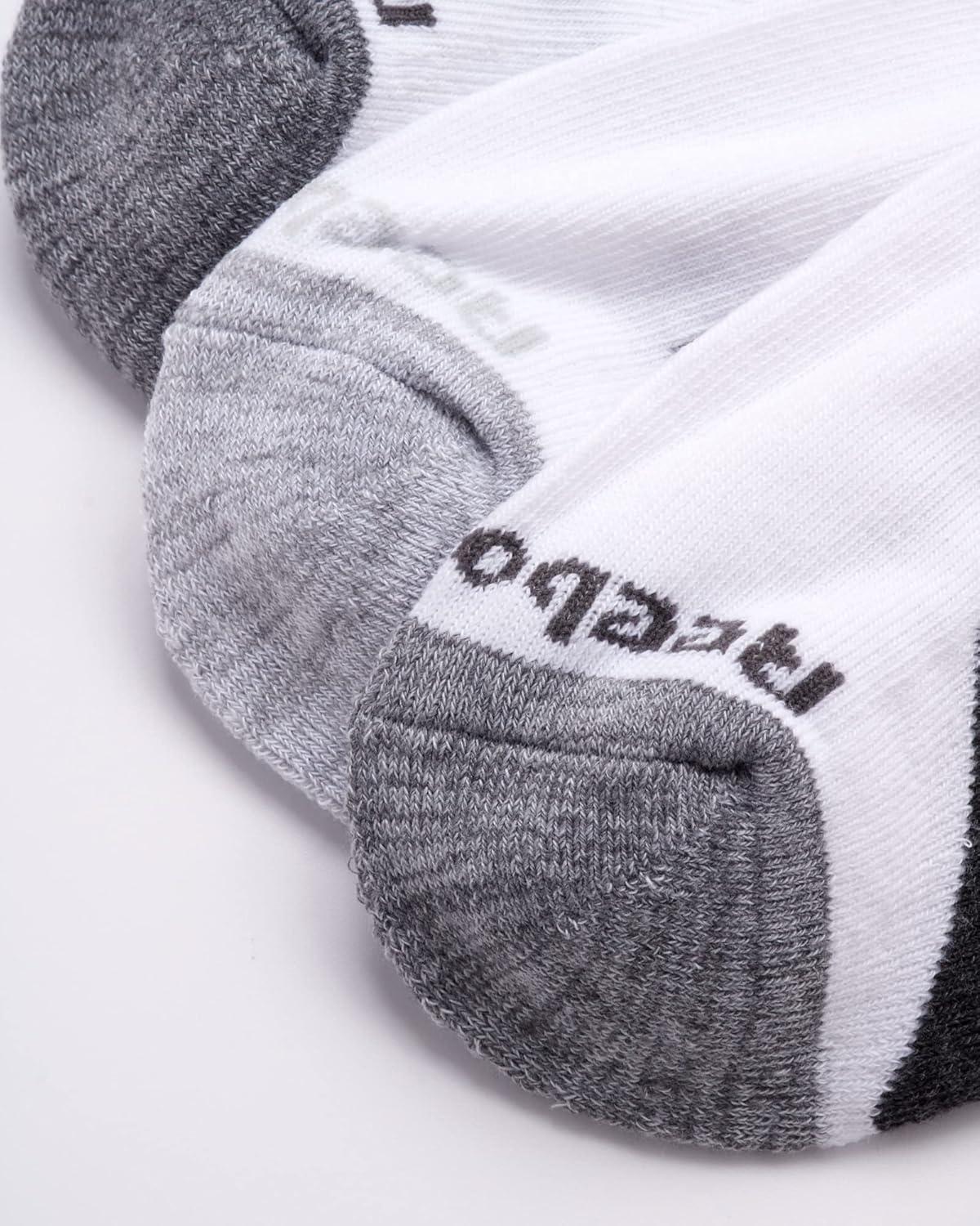 imageReebok Mens Quarter Socks  6 Pack Moisture Wicking Performance Stretch Athletic Ankle Socks for Men Sizes 6125White
