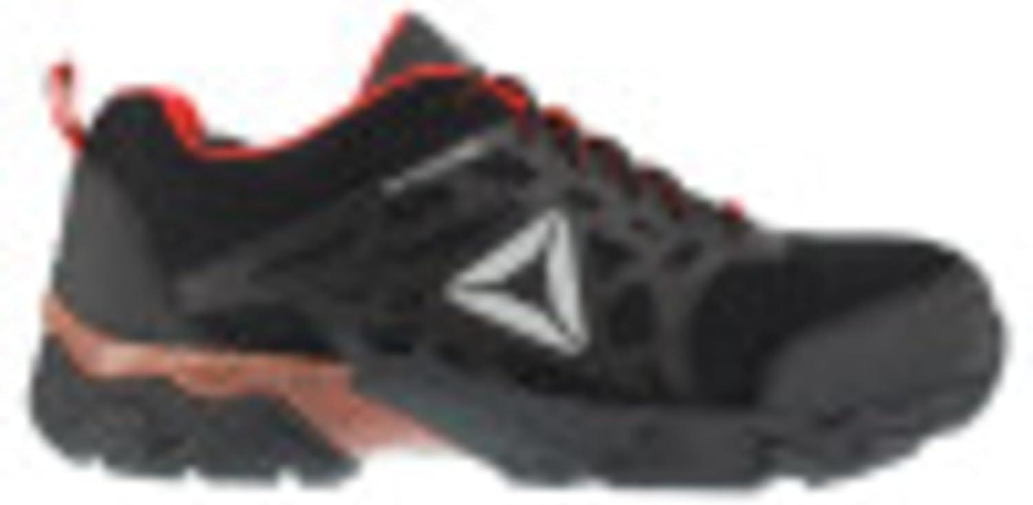 imageReebok Mens Rb1062 Beamer Safety Toe Athletic Work ShoesBlack With Red Trim