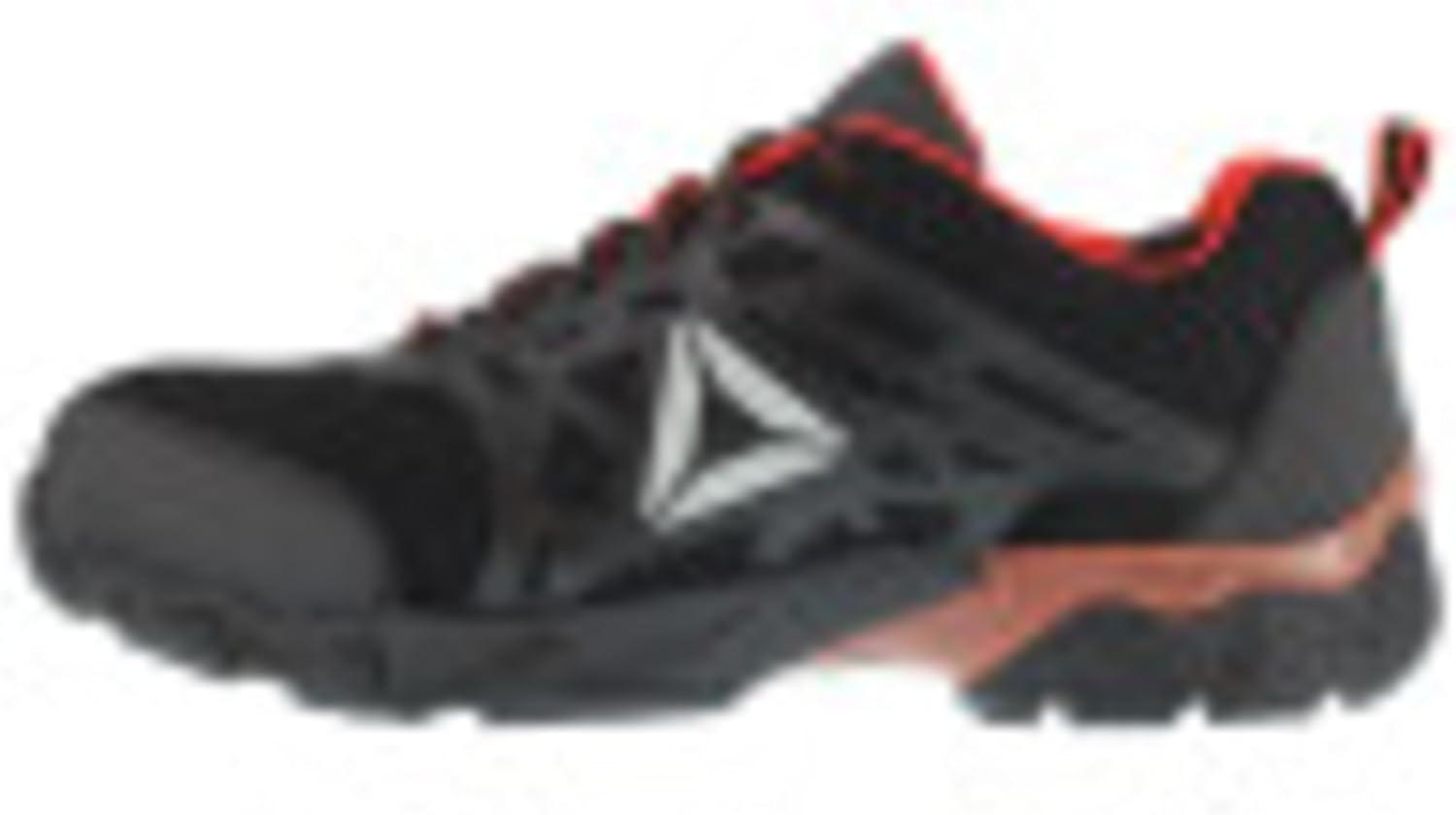 imageReebok Mens Rb1062 Beamer Safety Toe Athletic Work ShoesBlack With Red Trim