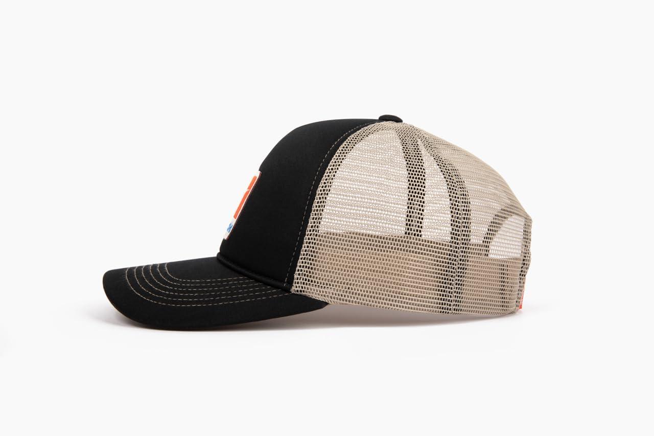imageReebok Vintage Trucker Hat  Black Snapback Closure Mesh Backpanels FivePanel Design
