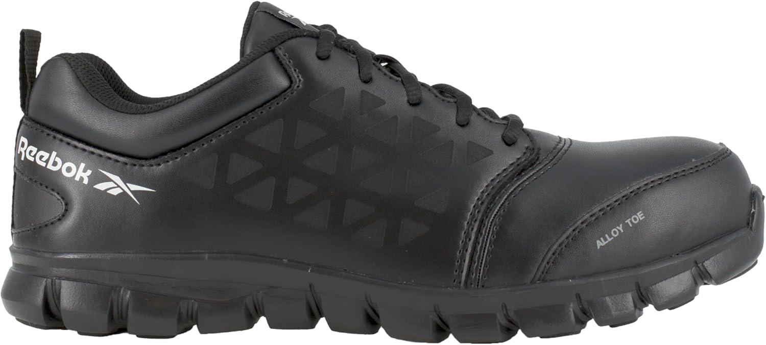 imageReebok Work Womens Sublite Cushion Electic Hazard Alloy Toe Black  9 Medium