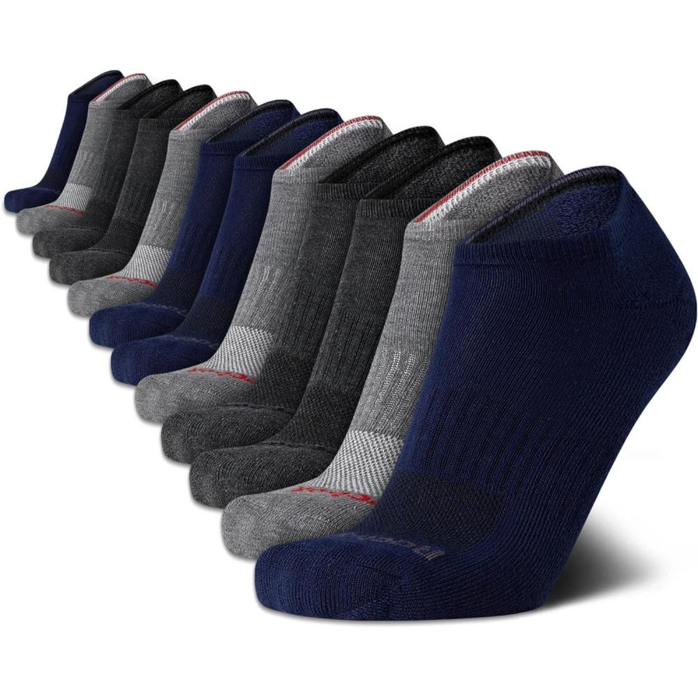 imageReebok Mens Low Cut Socks  12 Pack Performance Cushion Comfort No Show Socks  Breathable Athletic Socks for Men 6125BlueGrey