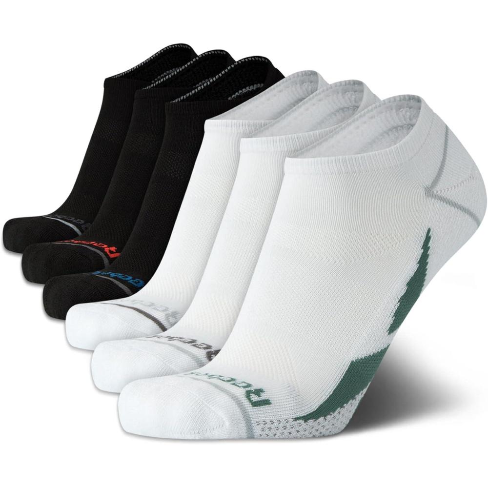 imageReebok Mens Low Cut Socks  6 Pack Basic Cushion Low Cut No Show Socks for Men  Mens Athletic Socks Size 6125BlackWhite Multi