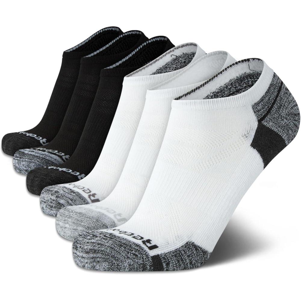 imageReebok Mens Low Cut Socks  6 Pack Basic Cushion Low Cut No Show Socks for Men  Mens Athletic Socks Size 6125BlackWhiteGrey
