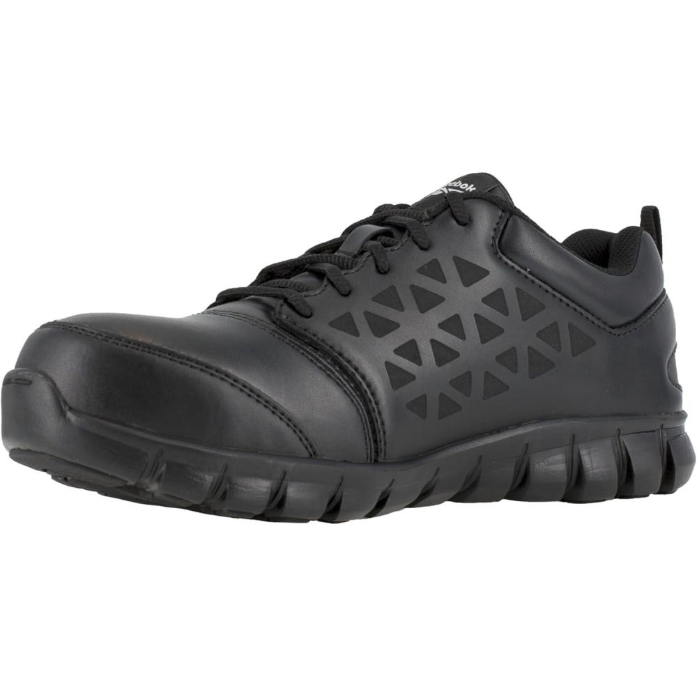 imageReebok Work Womens Sublite Cushion Electic Hazard Alloy Toe Black  9 Medium