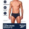 imageReebok Low Rise Mens Briefs  5 Pack Soft Cotton Underwear with Supportive Contour Pouch  Supportive Fit for Everyday WearCharcoal HeatherEvening PrimrosePrintBlack