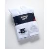 imageReebok Mens Athletic Crew Socks  5 Pack Moisture Wicking Cushioned Athletic Socks for Men with Reinforced Seams 6125All White