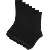 imageReebok Mens Athletic Crew Socks  5 Pack Moisture Wicking Cushioned Athletic Socks for Men with Reinforced Seams 6125Black 7pk