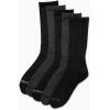 imageReebok Mens Athletic Crew Socks  5 Pack Moisture Wicking Cushioned Athletic Socks for Men with Reinforced Seams 6125BlackGrey
