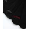 imageReebok Mens Athletic Crew Socks  5 Pack Moisture Wicking Cushioned Athletic Socks for Men with Reinforced Seams 6125BlackRed Logo