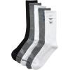 imageReebok Mens Athletic Crew Socks  5 Pack Moisture Wicking Cushioned Athletic Socks for Men with Reinforced Seams 6125BlackWhiteGrey