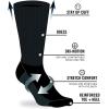 imageReebok Mens Athletic Crew Socks  5 Pack Moisture Wicking Cushioned Athletic Socks for Men with Reinforced Seams 6125Raven Black