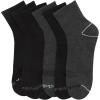 imageReebok Mens Athletic Socks  Cushion High Quarter Cut Socks 6 PackBlackGrey