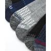 imageReebok Mens Athletic Socks  Cushion High Quarter Cut Socks 6 PackBlueBlackGrey