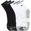 imageReebok Mens Athletic Socks  Cushion High Quarter Cut Socks 6 PackWhiteBlack