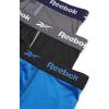 imageReebok Mens Boxer Briefs  3 Pack Stretch Moisture Wicking Mens Underwear with Contour Pouch Boxers for Men Sizes SXL Size Medium GreyBlackBlue