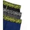 imageReebok Mens Boxer Briefs  3 Pack Stretch Moisture Wicking Mens Underwear with Contour Pouch Boxers for Men Sizes SXL3pk Blue DepthsBlackened PearlBlack