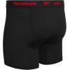imageReebok Mens Boxer Briefs  3 Pack Stretch Moisture Wicking Mens Underwear with Contour Pouch Boxers for Men Sizes SXLAll Black Contrast