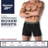 imageReebok Mens Boxer Briefs  3 Pack Stretch Moisture Wicking Mens Underwear with Contour Pouch Boxers for Men Sizes SXLBlack