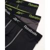 imageReebok Mens Boxer Briefs  3 Pack Stretch Moisture Wicking Mens Underwear with Contour Pouch Boxers for Men Sizes SXLBlack