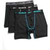 imageReebok Mens Boxer Briefs  3 Pack Stretch Moisture Wicking Mens Underwear with Contour Pouch Boxers for Men Sizes SXLBlackBlackBlack
