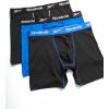 imageReebok Mens Boxer Briefs  3 Pack Stretch Moisture Wicking Mens Underwear with Contour Pouch Boxers for Men Sizes SXLBlackBlackSurf the Web