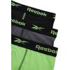 imageReebok Mens Boxer Briefs  3 Pack Stretch Moisture Wicking Mens Underwear with Contour Pouch Boxers for Men Sizes SXLBlackened Pearl Green Flash Black