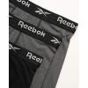imageReebok Mens Boxer Briefs  3 Pack Stretch Moisture Wicking Mens Underwear with Contour Pouch Boxers for Men Sizes SXLCharcoal black