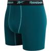 imageReebok Mens Boxer Briefs  3 Pack Stretch Moisture Wicking Mens Underwear with Contour Pouch Boxers for Men Sizes SXLDark Sea Alloy Black
