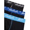 imageReebok Mens Boxer Briefs  3 Pack Stretch Moisture Wicking Mens Underwear with Contour Pouch Boxers for Men Sizes SXLJet Black With Contrast Stitch