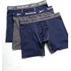 imageReebok Mens Boxer Briefs  3 Pack Stretch Moisture Wicking Mens Underwear with Contour Pouch Boxers for Men Sizes SXLMaritime BlueBlackened PearlBlue