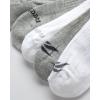 imageReebok Mens Crew Socks  5 Pack Breathable Cushioned MoistureWicking Athletic Performance Running Socks for Men 6125WhiteGrey