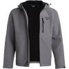 imageReebok Mens Jacket  Weather Resistant Fleece Lined Softshell Jacket Coat  Lightweight Casual Coat for Men MXXLFog