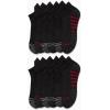 imageReebok Mens Low Cut Socks  12 Pack Performance Cushion Comfort No Show Socks  Breathable Athletic Socks for Men 6125Black Stripe Multi