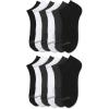 imageReebok Mens Low Cut Socks  12 Pack Performance Cushion Comfort No Show Socks  Breathable Athletic Socks for Men 6125BlackWhiteGrey