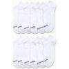 imageReebok Mens Low Cut Socks  12 Pack Performance Cushion Comfort No Show Socks  Breathable Athletic Socks for Men 6125Classic White