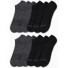 imageReebok Mens Low Cut Socks  12 Pack Performance Cushion Comfort No Show Socks  Breathable Athletic Socks for Men 6125GreyBlack