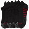 imageReebok Mens Low Cut Socks  6 Pack Basic Cushioned No Show Athletic Socks for Men Size 6125Black Stripe Multi