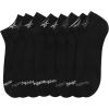 imageReebok Mens Low Cut Socks  8 Pack Stretch Performance Basic No Show  Flat Athletic Socks for Men Shoe Size 6125All Black