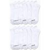 imageReebok Mens Quarter Socks  12 Pack Performance Comfort Athletic Socks  Breathable Ankle Socks for Men 6125All White
